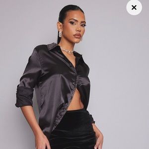 Satin Button Up